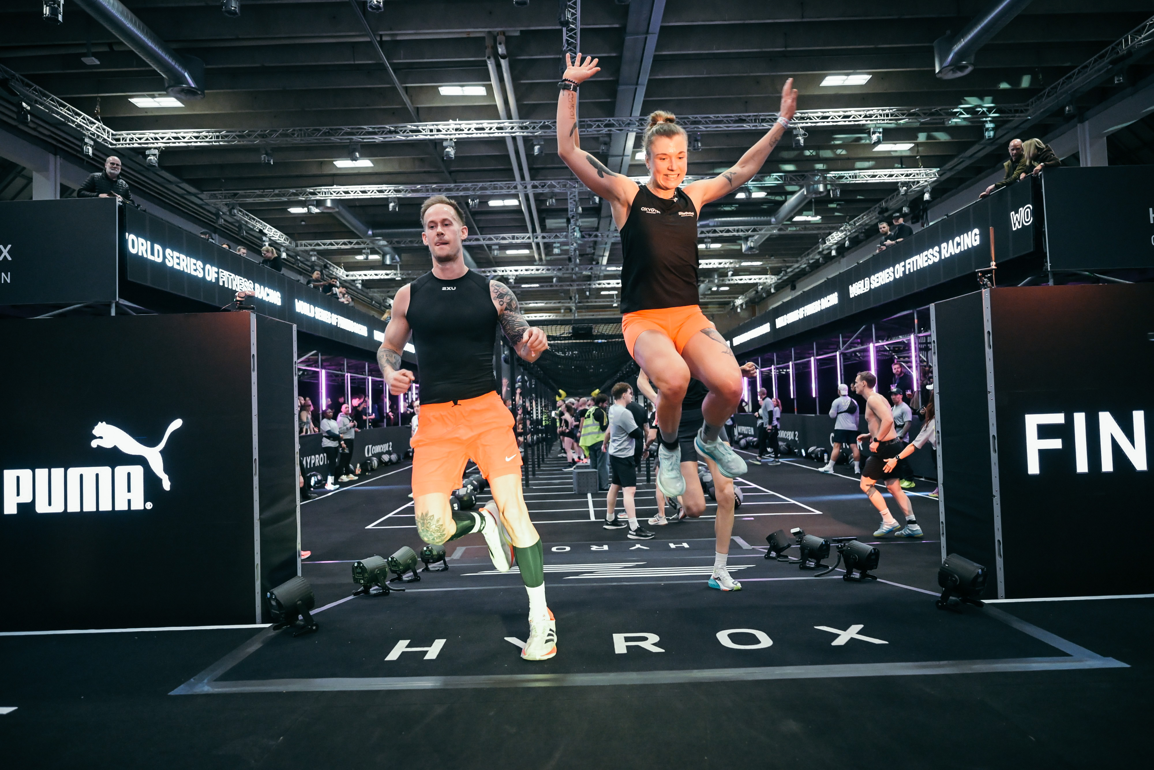 Anders Berendt HYROX finish line Copenhagen hybrid athlete